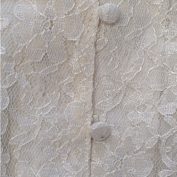 HP Vintage Sun-Born Lace High Ruffle Collar Sheer Sleeve Peplum Lolita Blouse - Picture 8 of 16